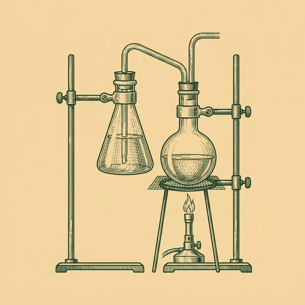 Gravura de vidraria de laboratório