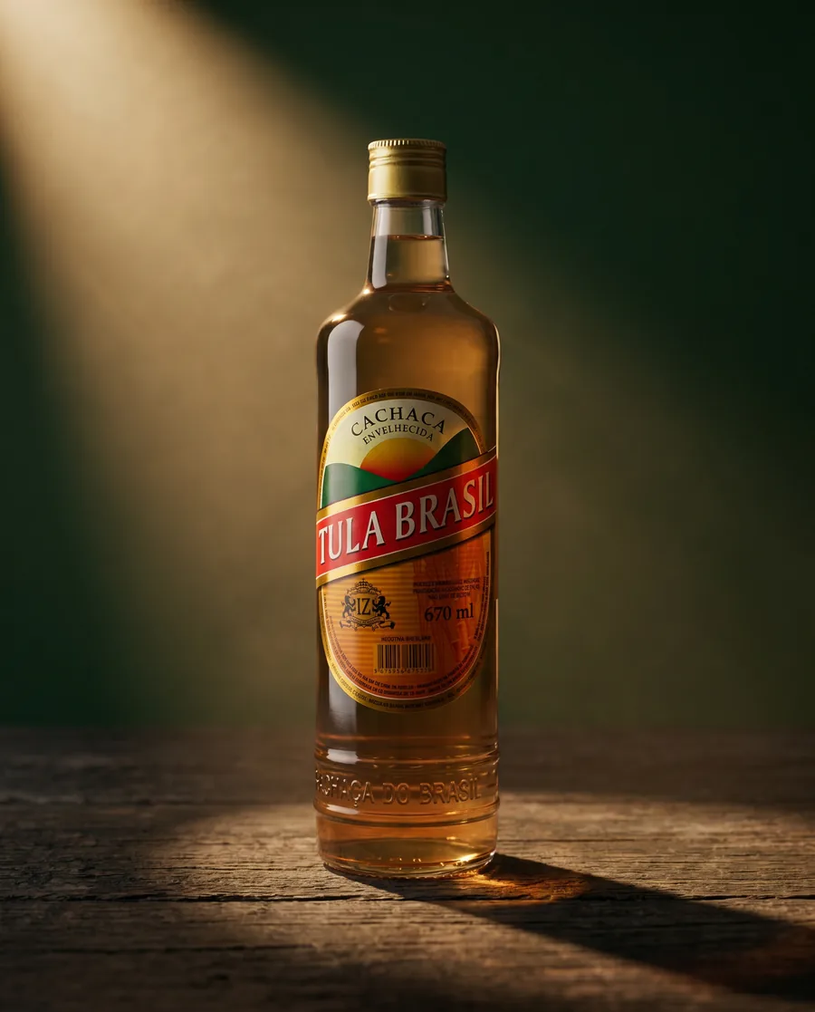Garrafa da cachaça envelhecida Tula Brasil