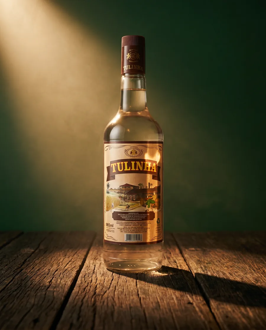 Garrafa da cachaça Tulinha